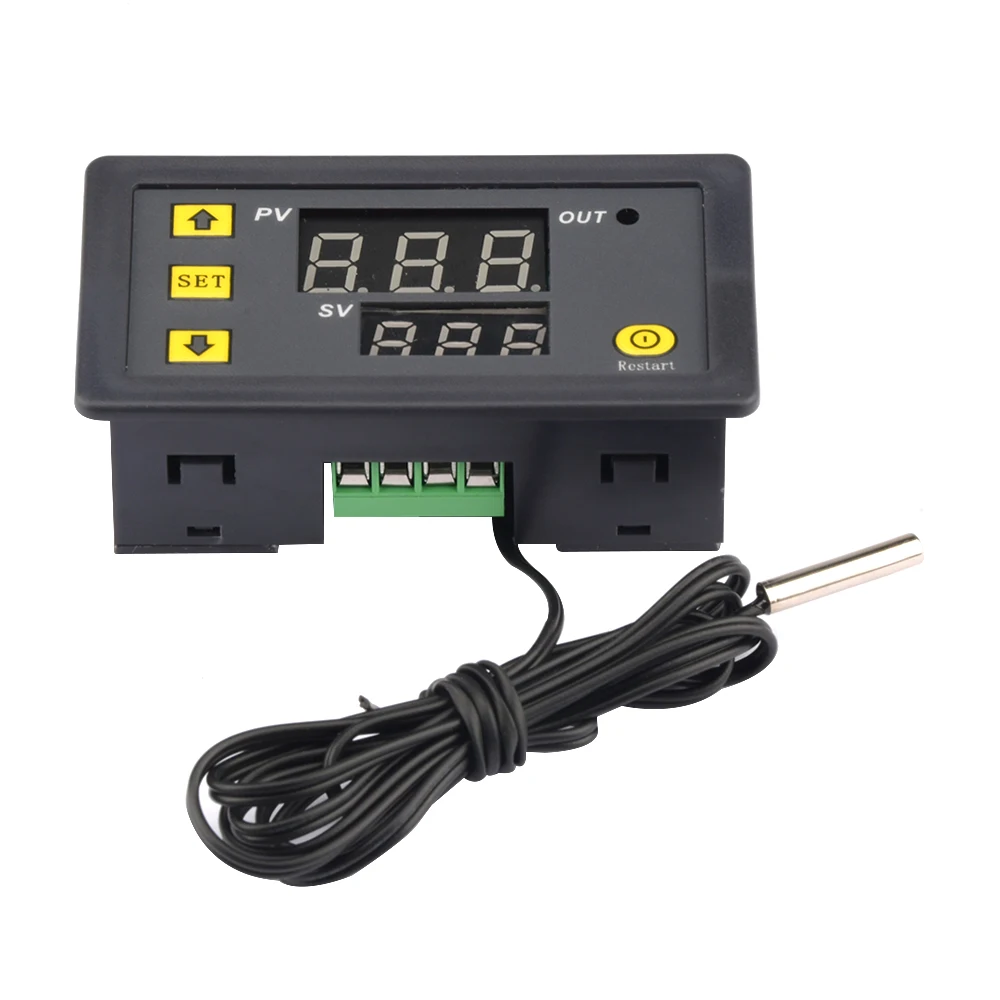 W3230 DC 12V 20A High-precision Digital Temperature Controller Thermostat Red Blue LED Display Temperature Control Relay Output