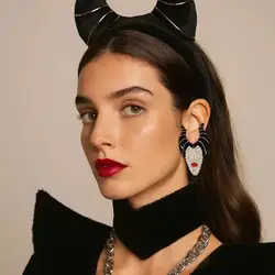 Pendientes de personajes de diamantes de imitación exagerados para mujer 2023 pendientes de Halloween joyería fiesta Casual