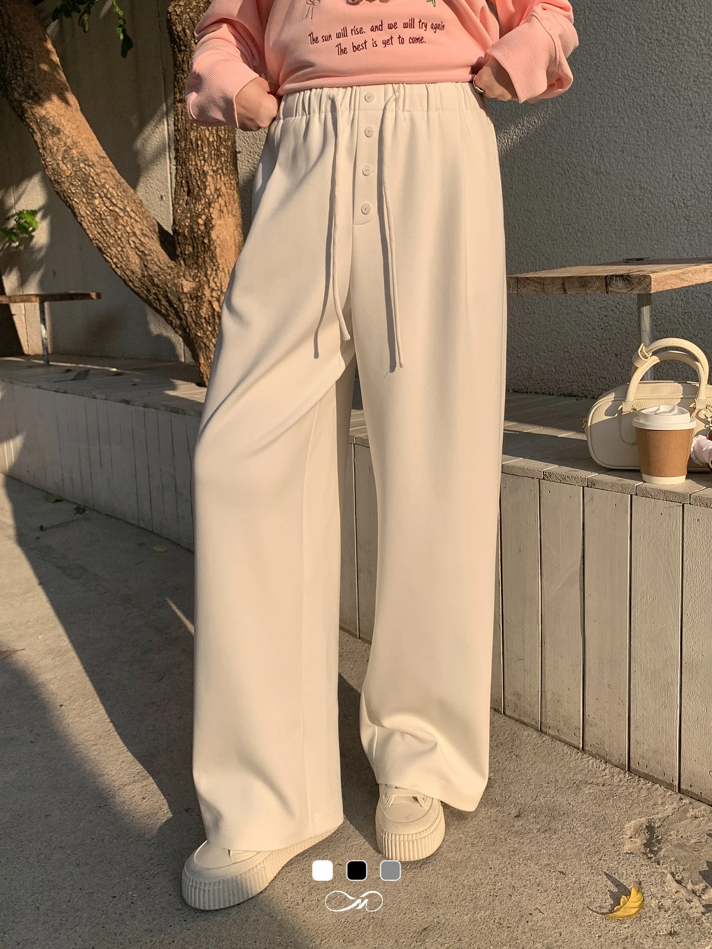 

Женские повседневные брюки больших размеров Maixi с завязками, удобные прямые брюки с пуговицами, высокая талия, полиэстер...