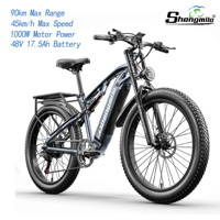 Shengmilo MX05 Electric Bike Brake: Hydraulic Oil Brake 1000W 48V17.5AH Brushless Motors Lithium Battery Adult Off Road E-bike