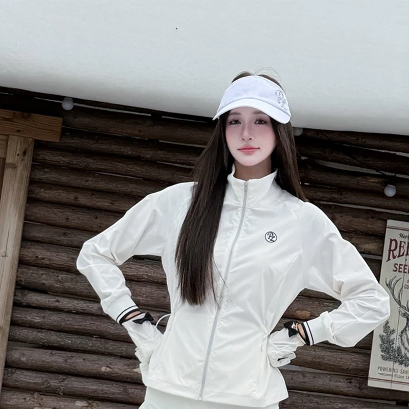 PL Golf Women Windproof Warm Jacket Zip Stand Collar Long Sleeve Coat Ladies Golf Pencil Skirts Slim Tennis Skorts with Short