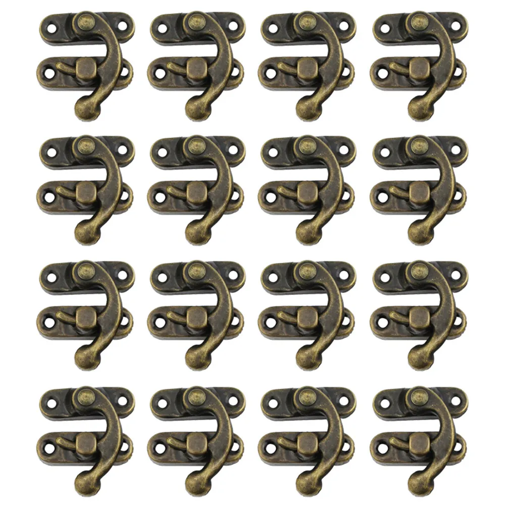 30Pcs Metal Heavy Duty Chest Trunk Latch Hasps Easy Install Rustproof Clamps for Wooden Case Packing Hasps