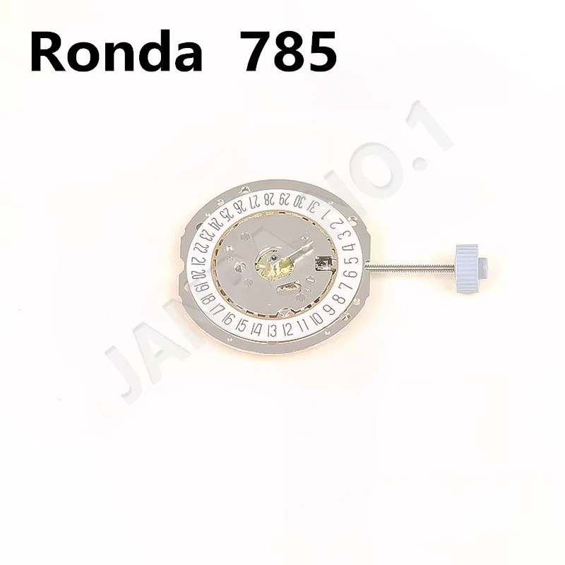 Movimiento Ronda 785 Suizo 785-3 Movimiento de cuarzo de 3 manecillas con fecha Accesorios Reparación Piezas de repuesto Movimiento de reloj