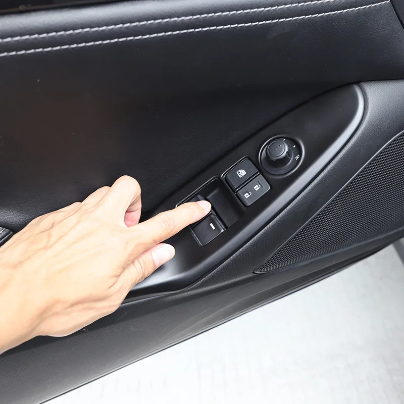 

2Pcs ABS Carbon Fiber For 2016-2025+ Mazda MX-5 Car Glass Lift Button Frame Cover Sticker Car Interior Accessories