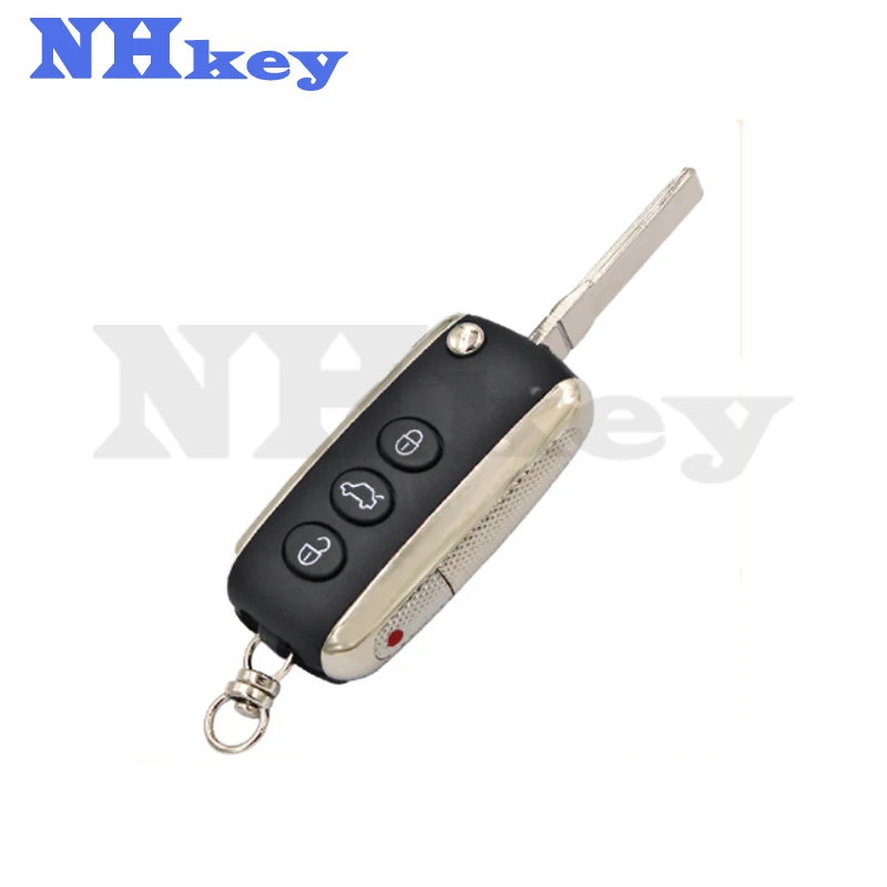 NHKEY Flip Key shell  For Bentley Continental GT Flying Spur Mulsanne Arnage 3+1B high quality