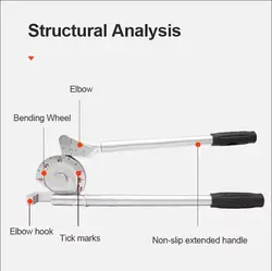 Boruix Manual Pipe 16mm 19mm 22mm Bender Tube Bending Machine Tubing Bender For Aluminum Copper Steel Fuel Brake Lines