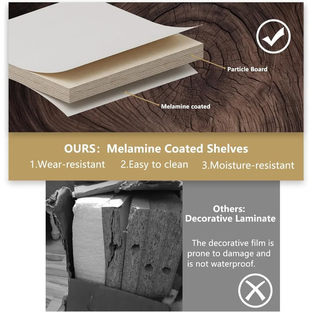 Système d'organisation de placard modulable - Unité de rangement en bois pour vêtements et accessoires