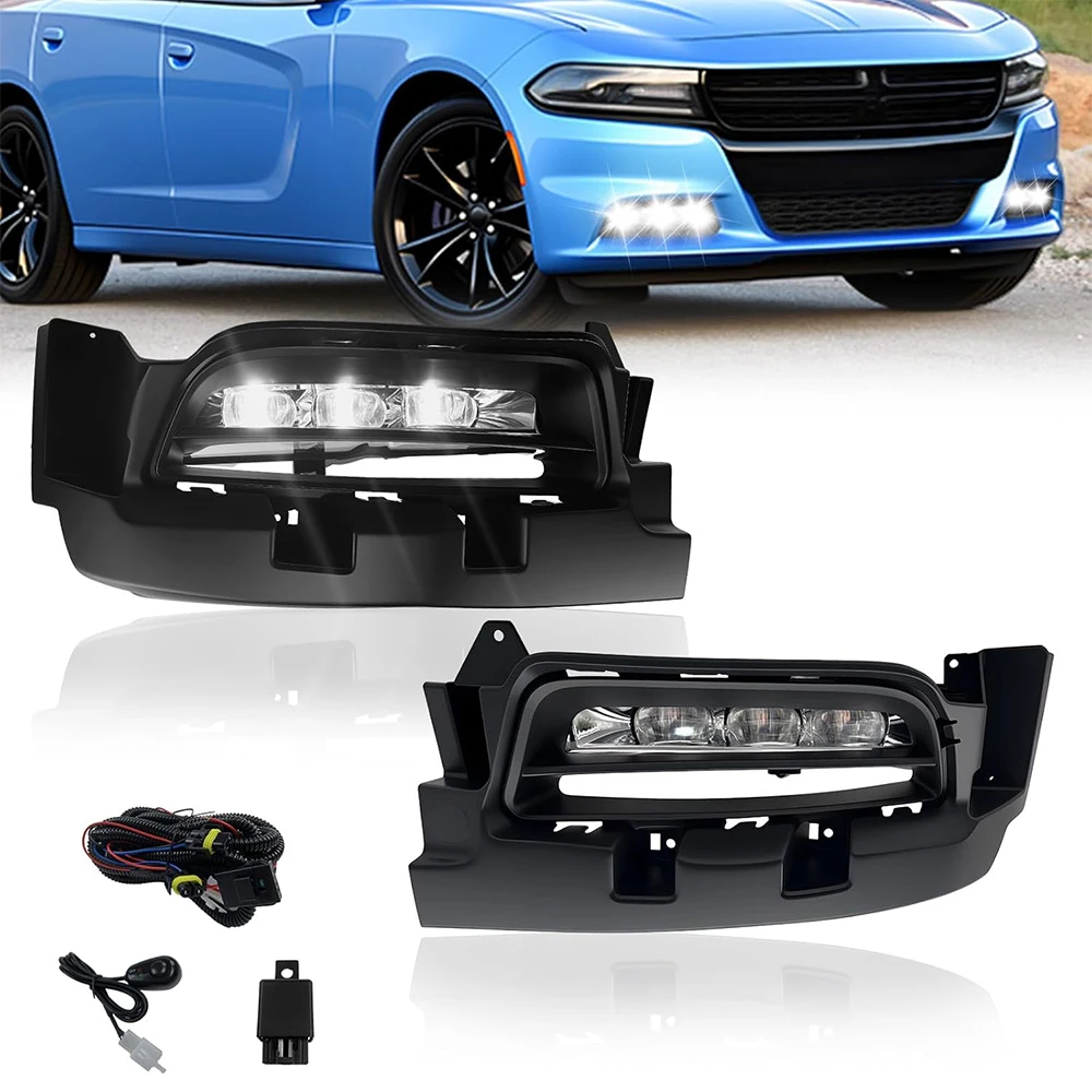 

Светодиодные противотуманные фары для Dodge Charger 2015-2020: Комплект для замены передних бамперных противотуманных фар в сборе