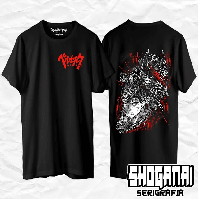 Guts - Berserk Unisex Anime T-Shirt 100% Cotton Manga Tee