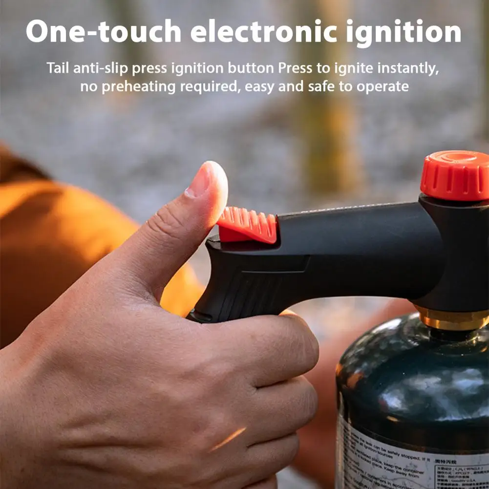 

Gas Leak Prevention Torch Adjustable Flame Torch Propane Torch Safety Lock High-heat Blow Torches for Bbq Welding Outdoor Bonfir