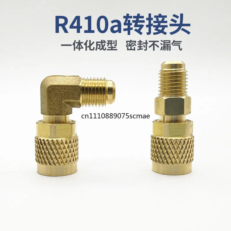 R22 to R410A R32 Refrigerant Charging Safety Valve Adapter, Inverter AC Fluorine Refill Connector