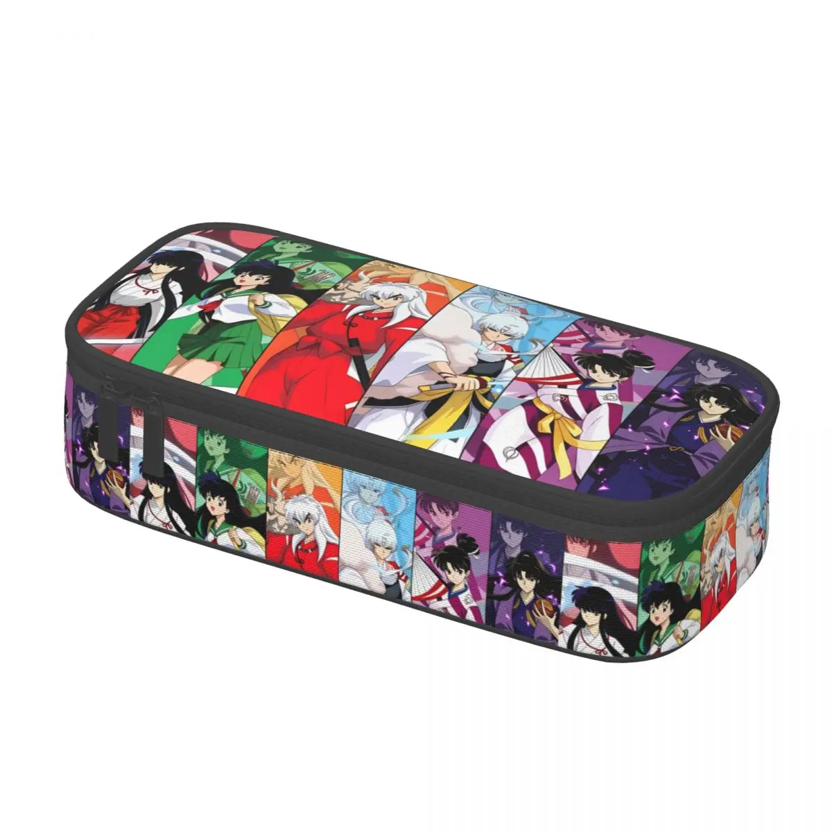 Inuyasha Kikyo Kagome Higurashi Pencil Case for Boys Girls Large Storage Sesshomaru Sango Naraku Pen Box Bag School Supplies view 2