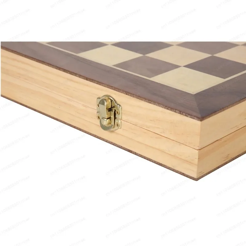 Children's Magnetic Foldable Portable Handcrafted High Quality Wooden Chess Set