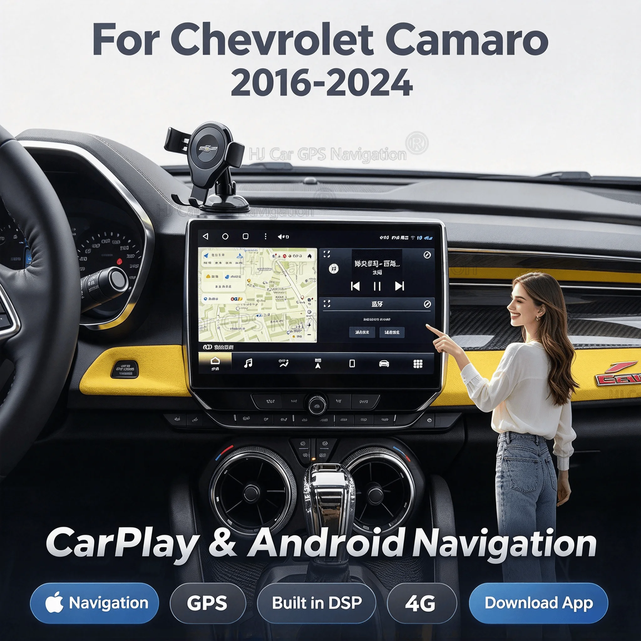 11.6 Inch Screen Car Radio For Chevrolet Camaro 2016-2024 Android GPS Navigation Multimedia Video Stereo Receiver Head Unit