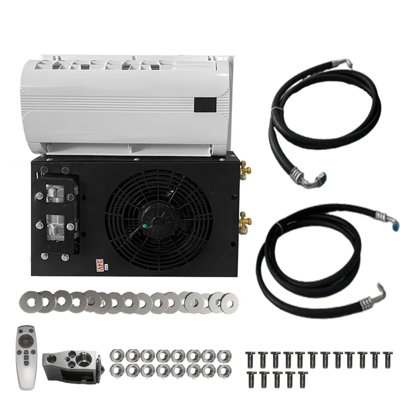 12v  High Split Parking AC Cooler New Mobile Air Conditioner R-134A Refrigerant 12 Volt Fan for Trucks RVs