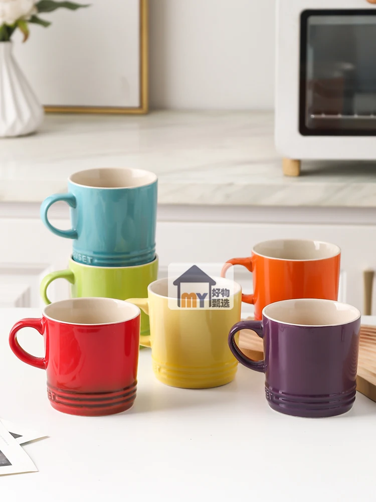 

Le Creuset кружка Cool Color Cerc, офисная кофейная чашка, подглазурная чашка adient Color Cerc для взрослых, 300 мл-500 мл Capaci