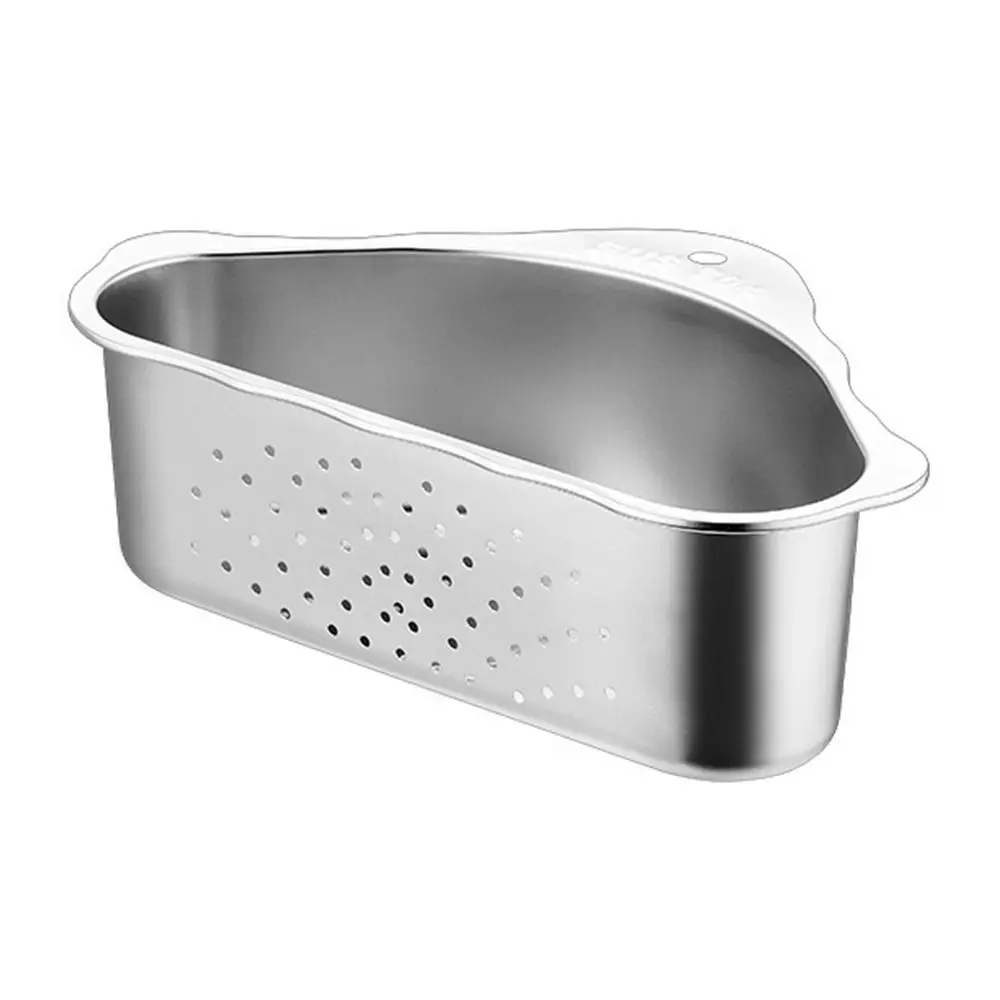 

Portable Strainer Kitchen Sink Drain Rack Kitchen Supplies Stainless Steel Filter Basket Sucker Triangle Storage Holder Racks