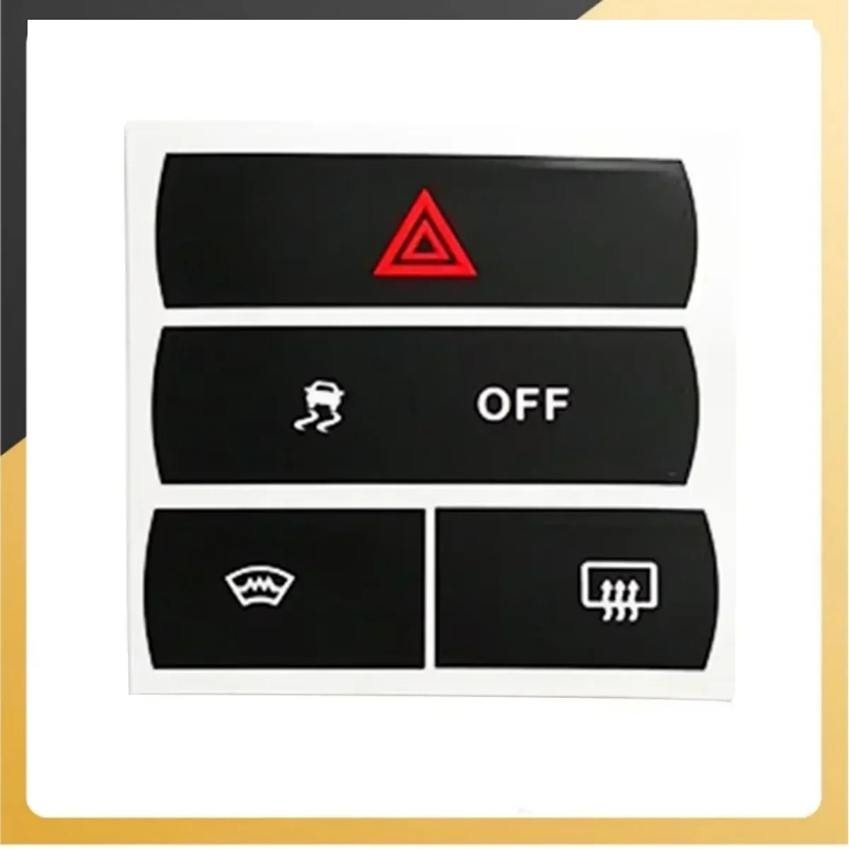 

Hazard Button Defroster Sticker Decal For Ford S-Max Dual Flash Button Repair Switch Button Sticker Automobiles Part