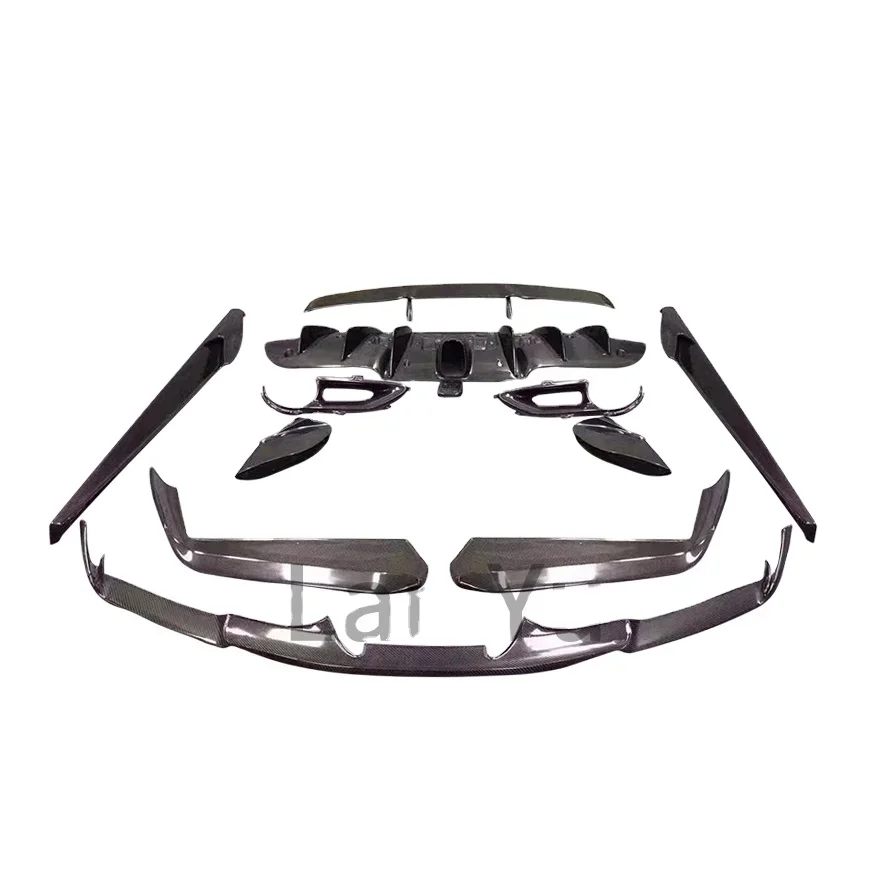 

2015-2017 488 GTB spider carbon fiber body cover 488 upgrade N carbon fiber front lip rear lip side skirt tail