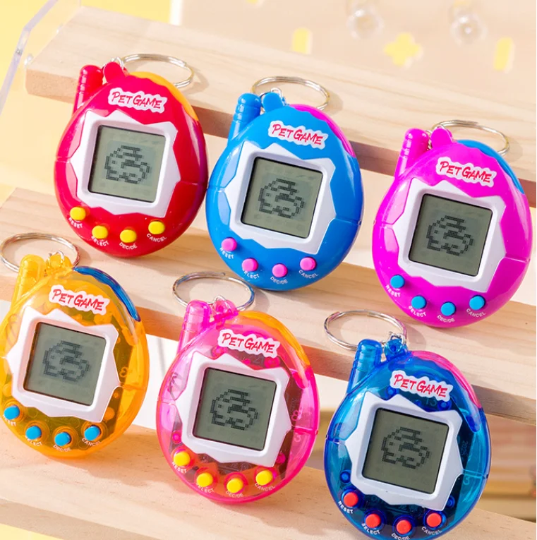 สัตว์เลี้ยงอิเล็กทรอนิกส์แบบใส 1 ชิ้น/2 ชิ้น ทามาก็อตจิ สัตว์เลี้ยงย้อนยุคในหนึ่งเดียว ของเล่นดิจิทัลเสมือนจริง สัตว์เลี้ยงย้อนยุคสุดฮา ของเล่นพิกเซลสุดสนุก