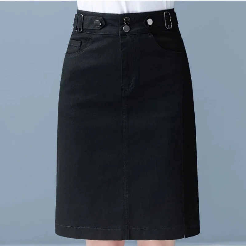 Short Skirt For Women Spring And Summer New High-Waisted A-Line Bag Hip Skirts Casual Solid Korean Fashion Clothes Streetwear