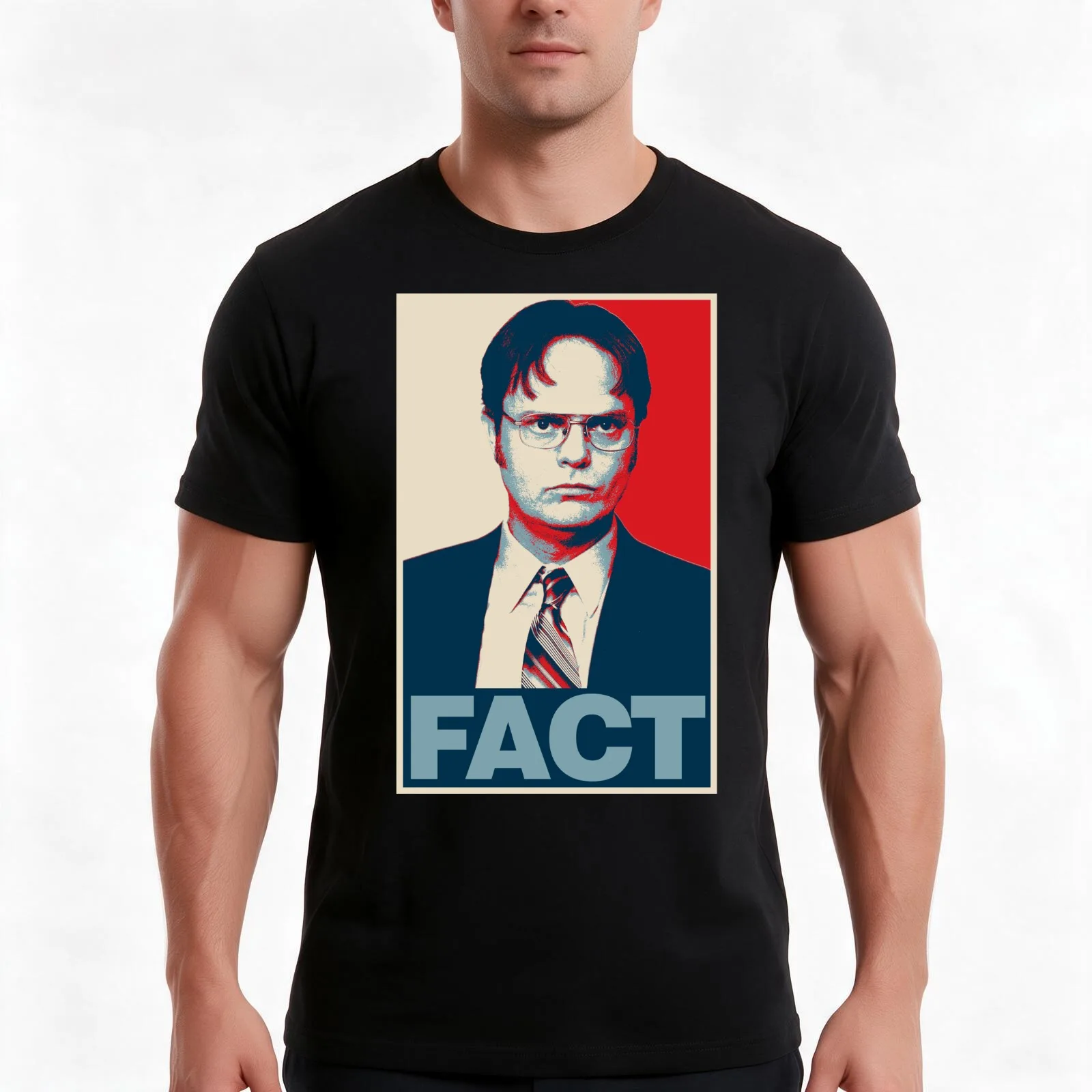 FACT T-Shirt, Summer Casual Cotton Tee, Oversized Streetwear Tops, Vintage Graphic Print, Loose Fit Short Sleeve, 100% Cotton