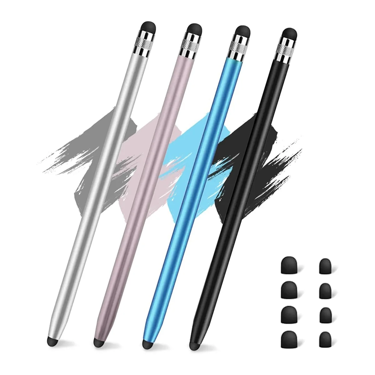 4 Pcs Stylus Pen for Touch Screen,Work for //Android Tablets,Stylus 2-In-1 Sensitivity and High Precision