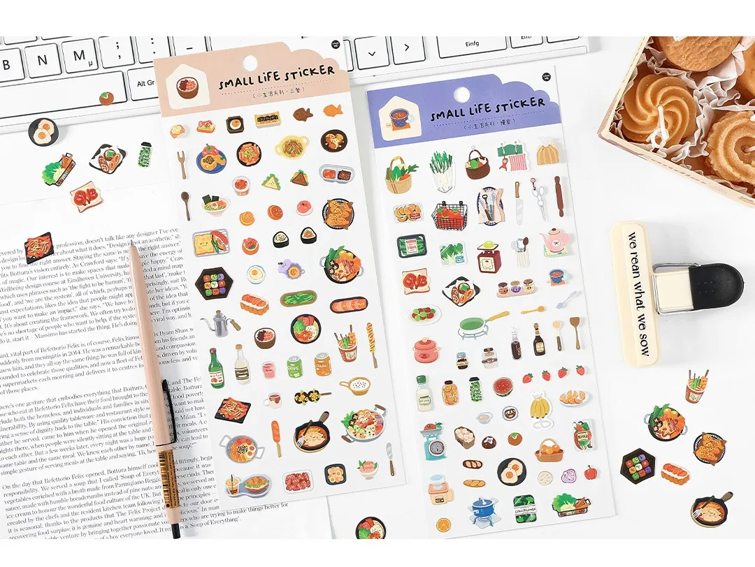 Niedliche Scrapbooking-Aufkleber, Junk-Journal-Bastelbedarf, Lifestyle-Dekorationselemente für kreatives Schreiben und Erinnerungserhaltung – Detail 19