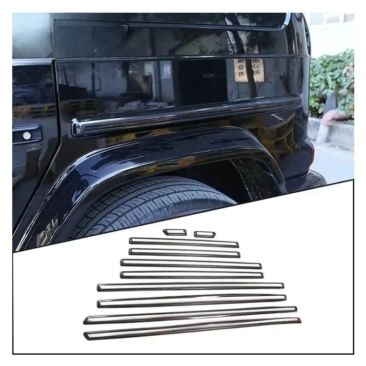 

Car Body Side Decorative Strip Cover Carbon Panel Protection For Mercedes-Benz G Class W463Carbon Fiber Car Exterior Accessories