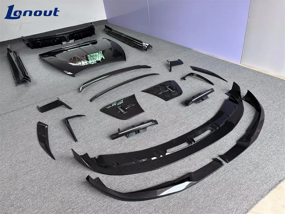 For Rolls-Royce Spectre Upgrade MSY Dry Carbon Fiber Front Lip Skirt Rear Diffuser Spoiler Hood Body Kit