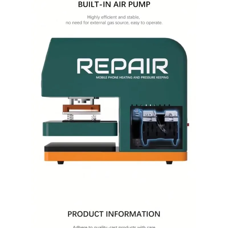 Newest Pressure Holding Machine for TBK 201P for Mobile Phone Curved Flat Screen Bracket Back Cover Repair Tool Heat Press