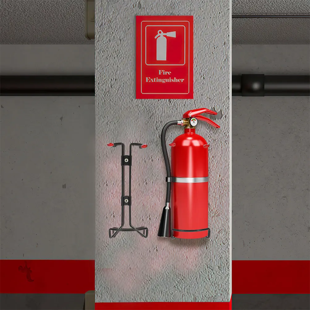 

2pcs Fire Extinguisher Wall Mount Rack Metal Holder for Home Office Factory Car Dry Powder Extinguisher Bracket