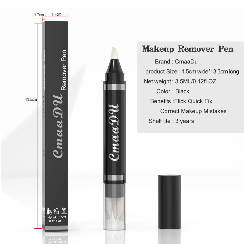 CmaaDu 1 Stück Eyeliner-Reparatur-Make-up-Entferner-Stift, universelle genaue Entfernung für Lippenlinien und Augenbrauen, Schönheitspflege-Werkzeug