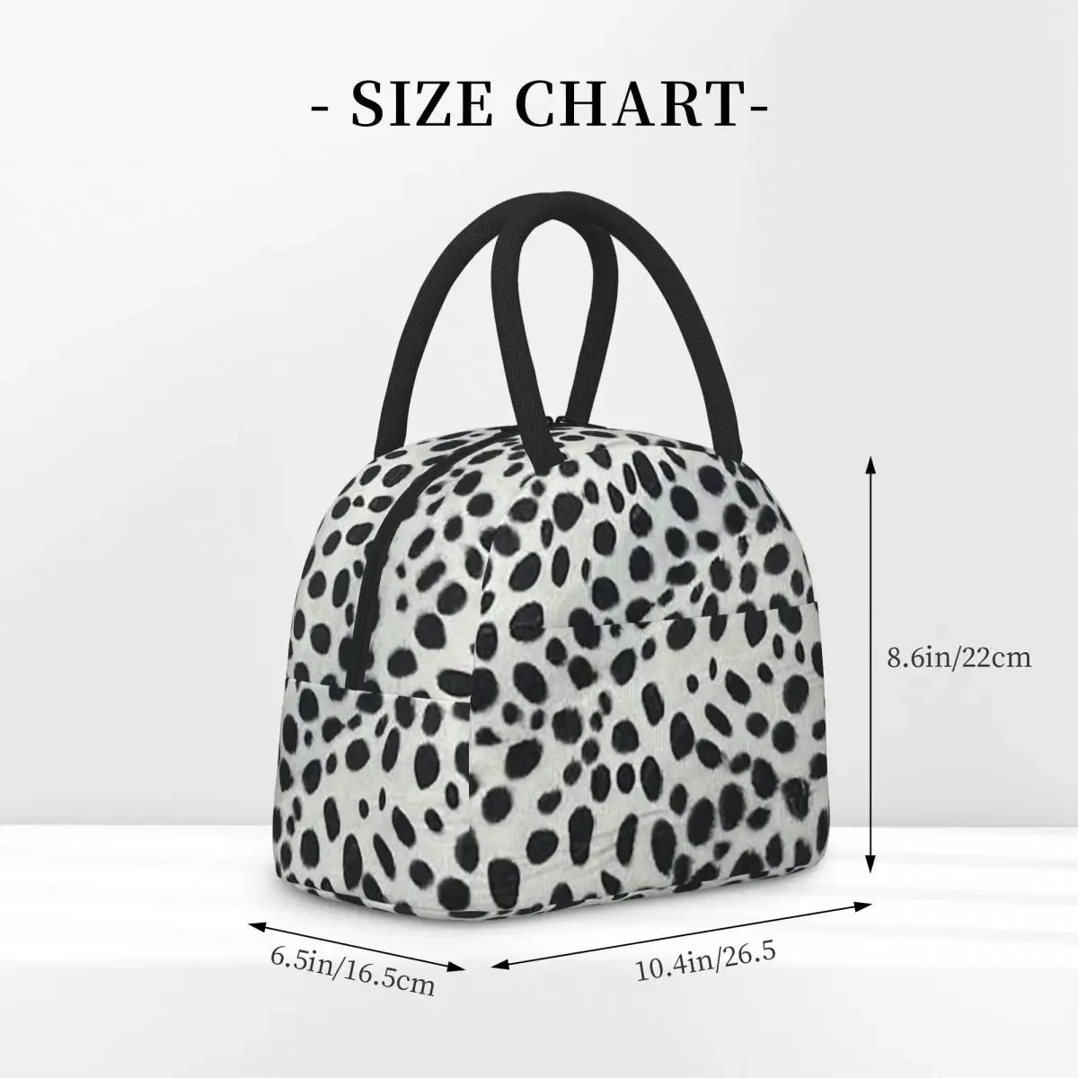 Dalmatian Dog Texture Insulated Lunch Bag for Women Kids Portable Food Boxes Thermal Lunch Box Tote