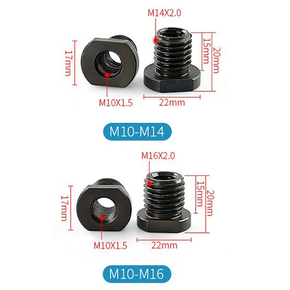 M10 Angle Grinder Adaptador, Thread Nut, Conector Arbor, Polimento Parafuso, Biela, Conector Ferramenta, Fêmea para M14, M16