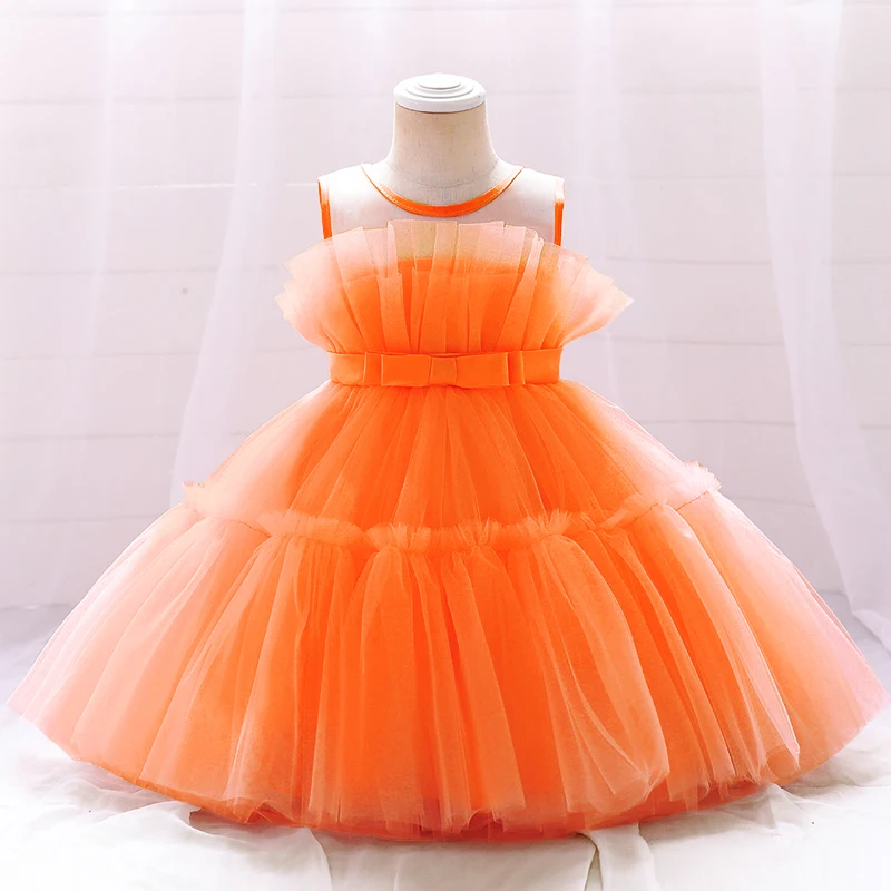 Summer Ceremony 1 Year Birthday Dress For Baby Girl Clothes Baptism Princess Tutu Dress Girls Dresses Party Lace Gown 0-5Y