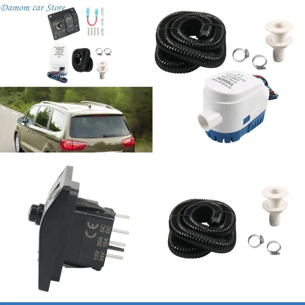 

A2UC Easy Установка лодки насос 750GPH 1100 Грх / ч. Двухровной автоматическая дренажная система погружаемого водяного насоса