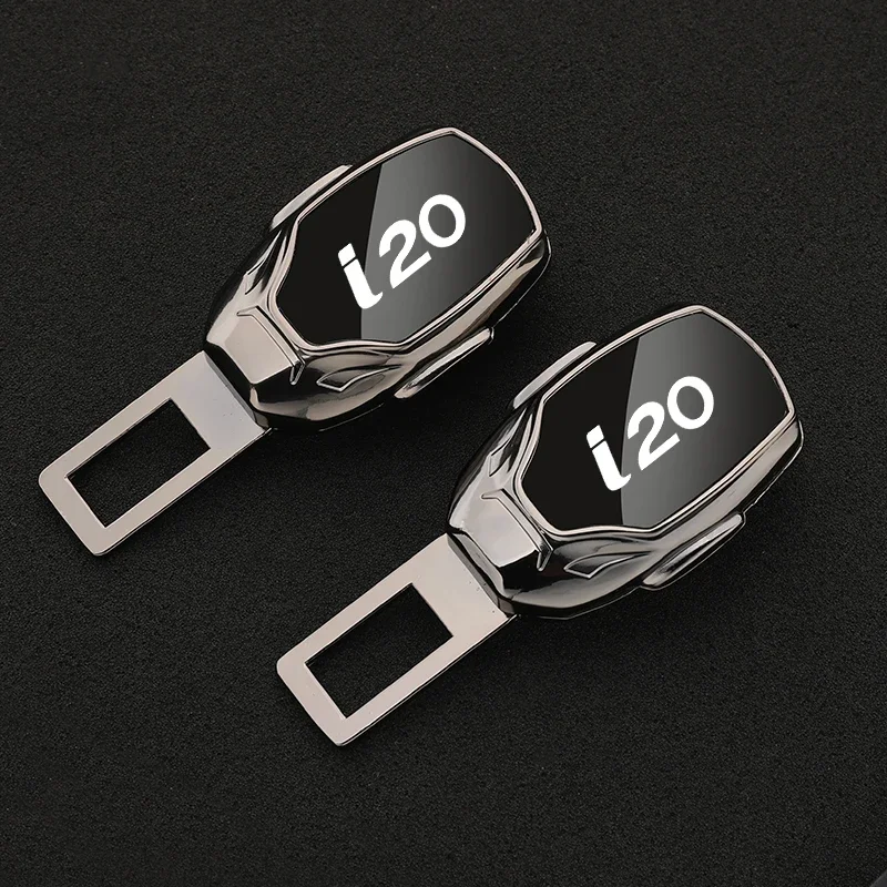 Car seat belt locker carabiner extender insurance belt insert buckle for Hyundai i20 with logo Car Accessories