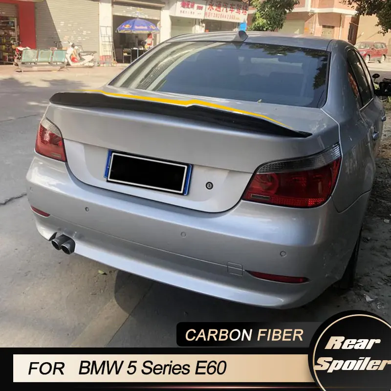 

Car Rear Trunk Spoiler for BMW 5 Series E60 Base Sedan 525i 550i M5 2004-2009 Rear Trunk Wing Spoiler Boot Lip Carbon Fiber FRP