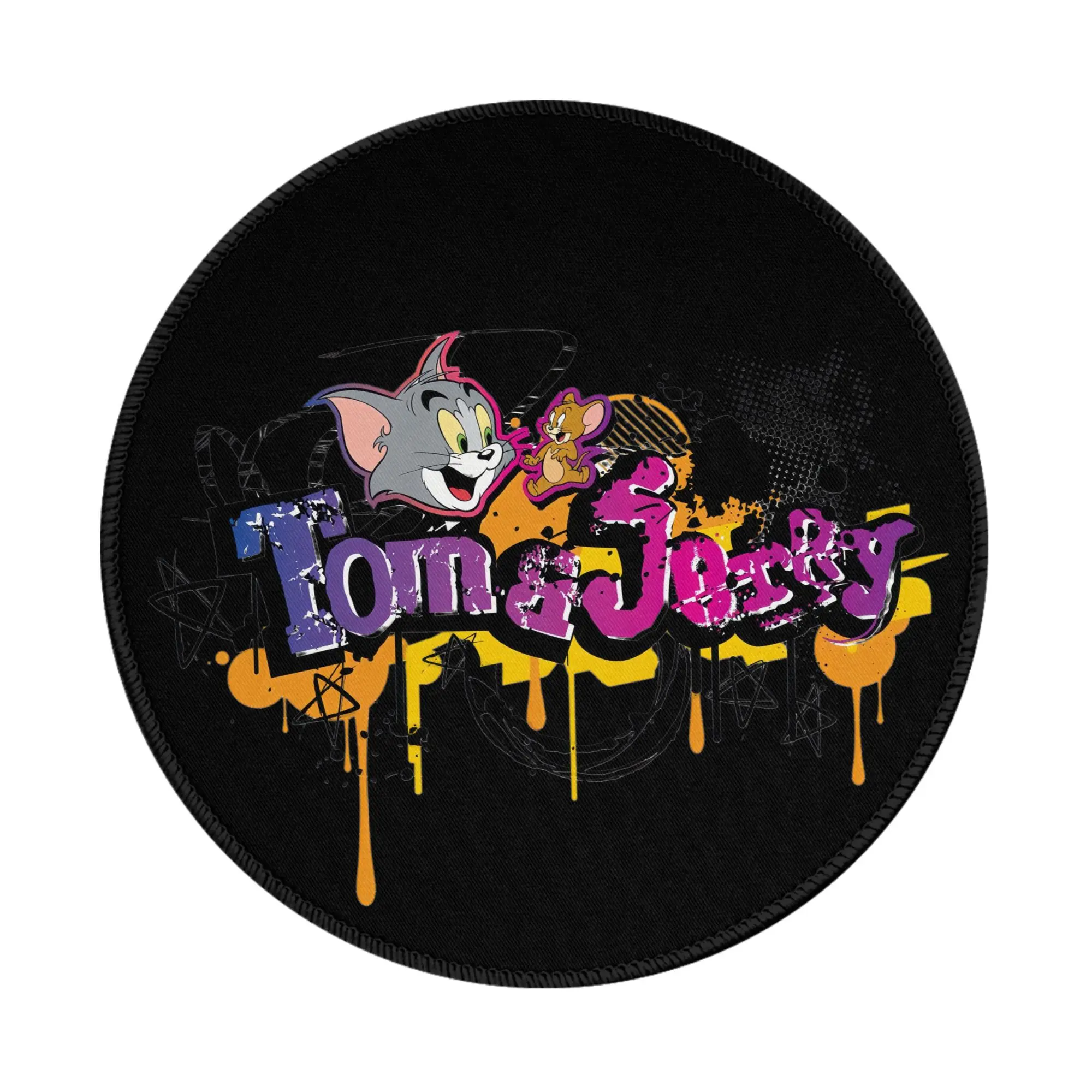 

Круглый мини-коврик для мыши Tom and Jerry, противоскользящий коврик, настольный 8-дюймовый игровой компьютерный коврик, игровой резиновый коврик для мыши