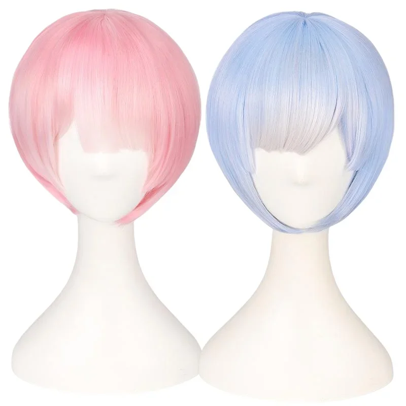 Anime Game Re:Zero kara Hajimeru Isekai Seikatsu Cosplay Costume Clothes Wig Uniform Cosplay Ram Rem Cosplay Maid Uniform Woman