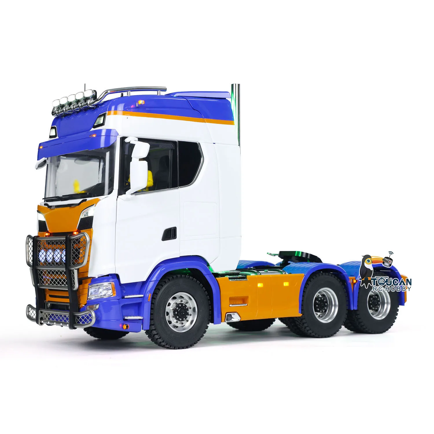 1/14 Metal 6x6 DIY RC Tractor Trcuk caja de cambios de 2 velocidades ST8 pintado ensamblado camión de Control remoto vehículo luz de sonido niños Juguetes