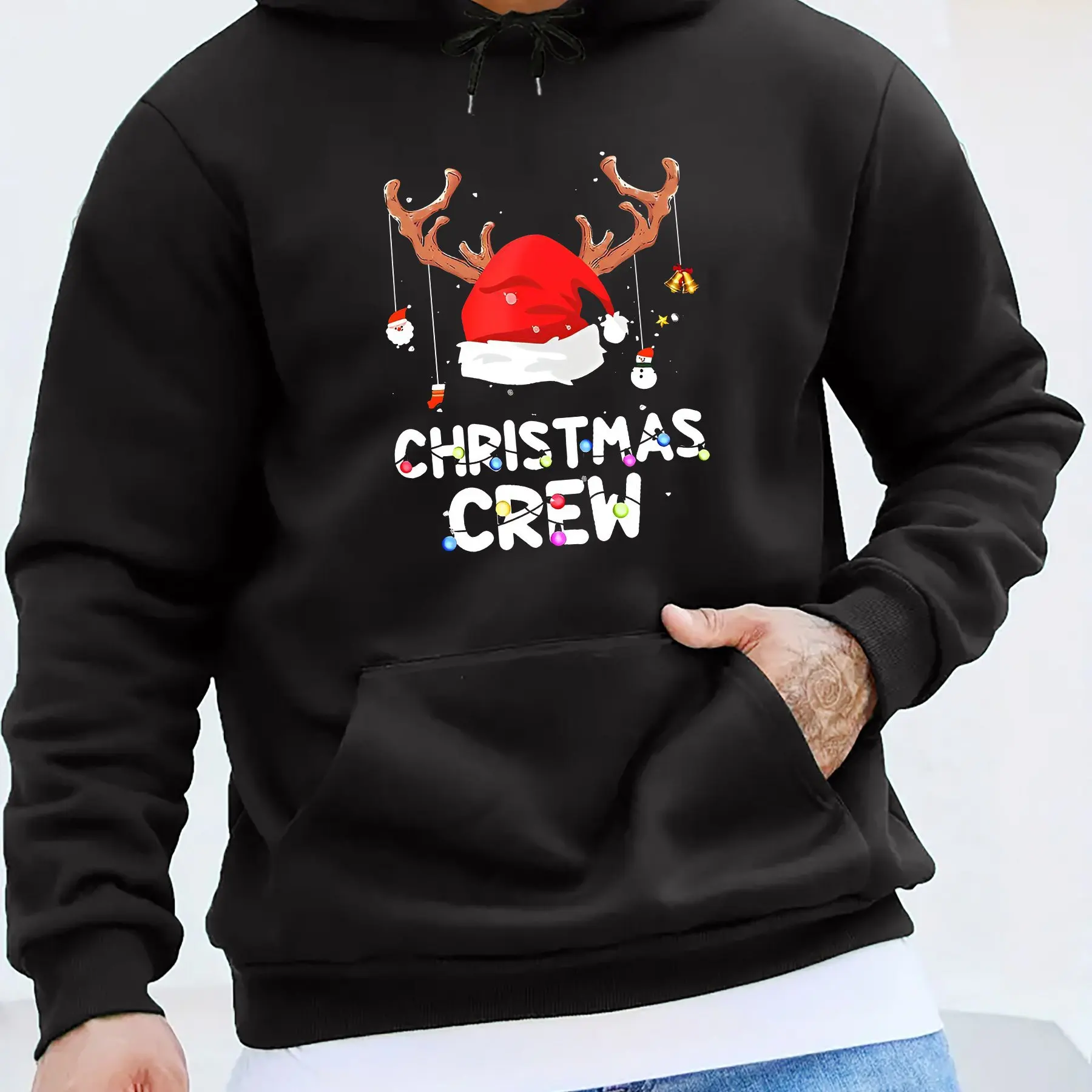 

Christmas Style Men's Hoodies 3D Christmas Hat Printing Fashion Sweatshirt Hip Hop Casual Unisex Autumn Winter Streetwear Tops