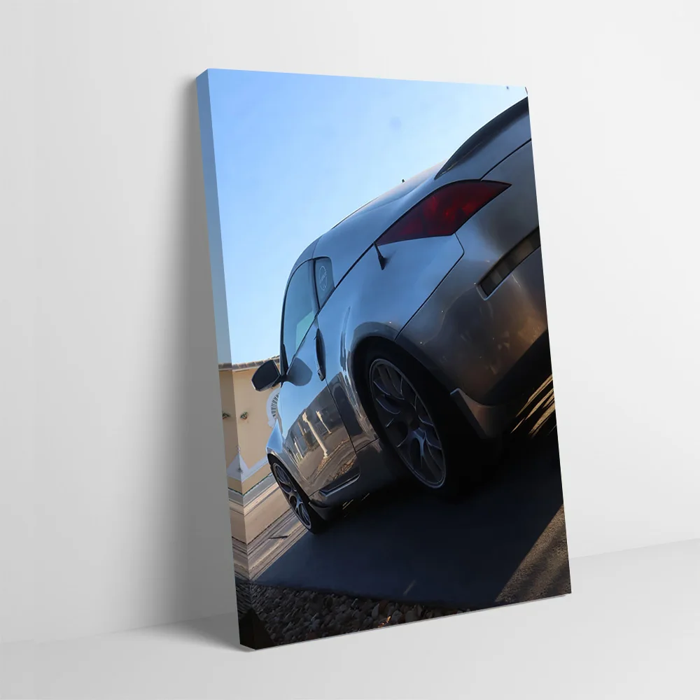 Silver Sports 350Z Car Printing Poster Customizable Pictures Wall Art Canvas Painting for Modern Living Room Paintings Wand Deko