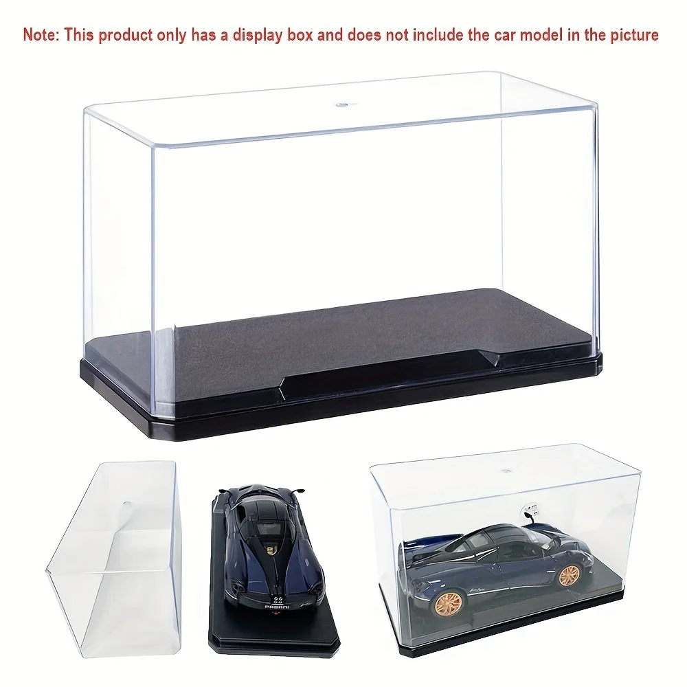 Alloy Car Display Box, High-Transparency Acrylic, Black Base, Can Be Stacked in Multiple Layers, Effectively Dust-Proof, and Pre