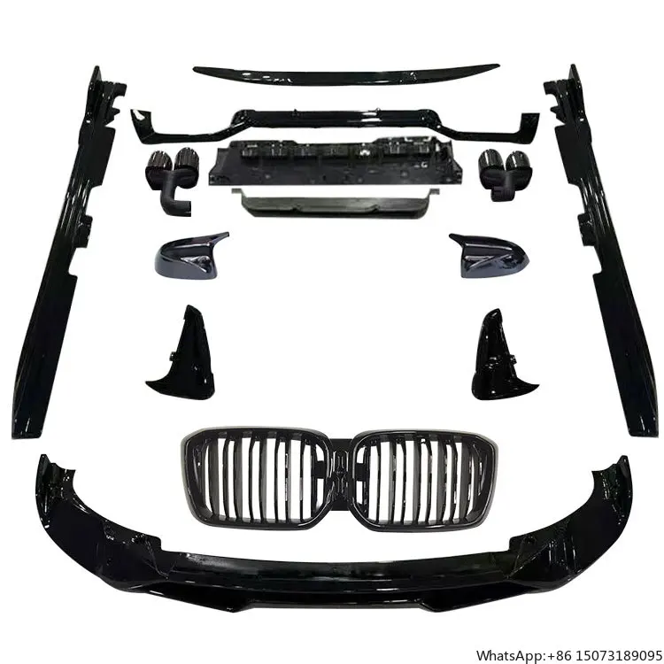 

Автомобильные аксессуары, комплекты Black Knight, решетка, передняя крышка зеркала, боковая юбка, задний диффузор для X4 G02 2021-2024