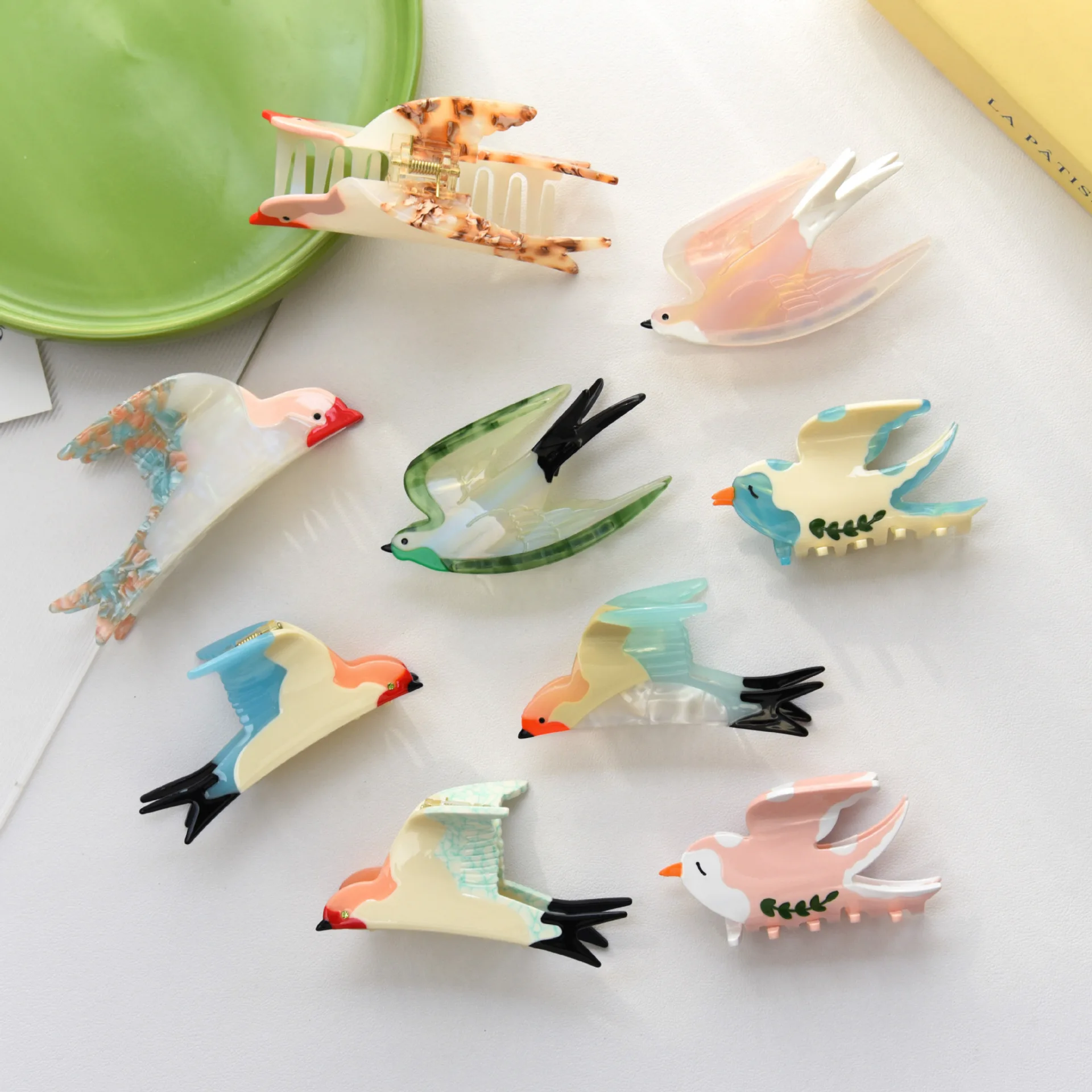 Acetate Cute Spring Swallow Series Hair Claw Cartoon Bird Hair Clips for Women Girls Hairpin Headwear Hair Accessories for Women