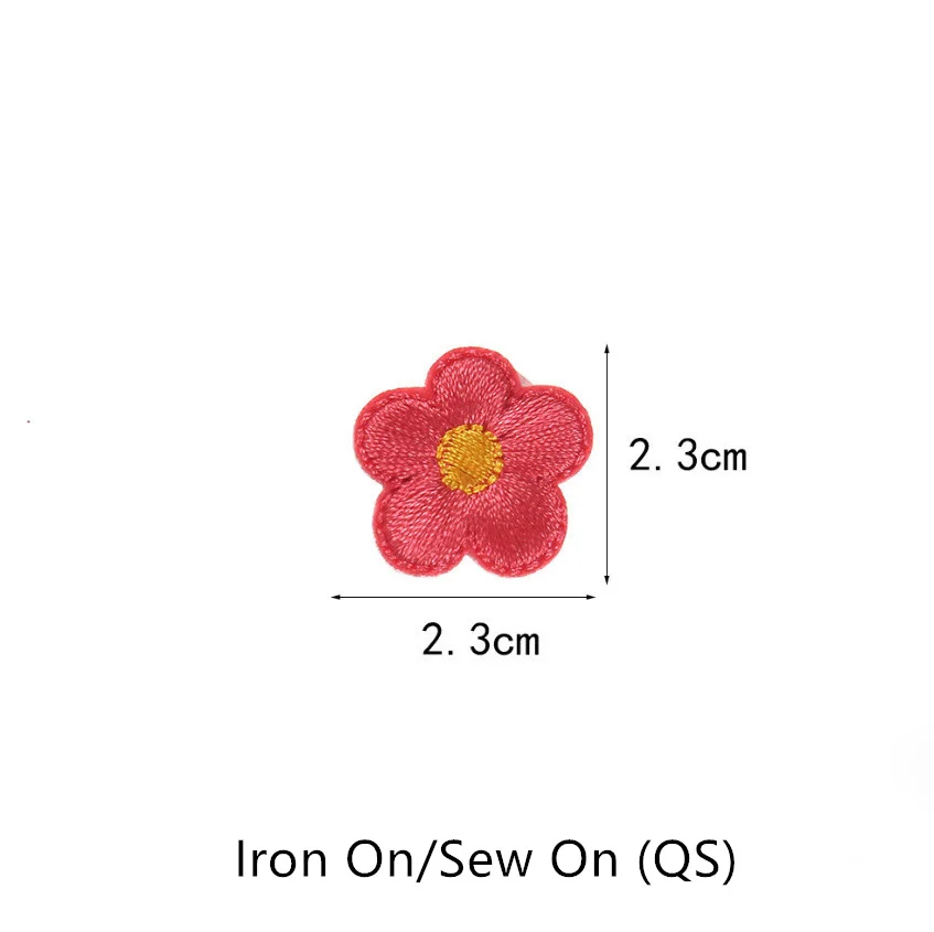 10 Pcs Little Flowers Iron Embroidery Patch Embroidered Clothing Hat Bag Shoe Repair Material Phone Gift Box Decor DIY Accessory
