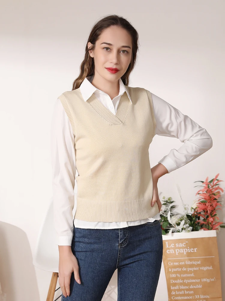 Kamizelka Damska Kamizelki Sweter Damski Kamizelka Sweter Sweterek Kamizelki Damskie Sweter Oversize Sweater Vest Kamizelka Damska Pikowana Sweater Women Swetry Damskie Sweterki Kamizelka Damska Dluga Sweaters Topy