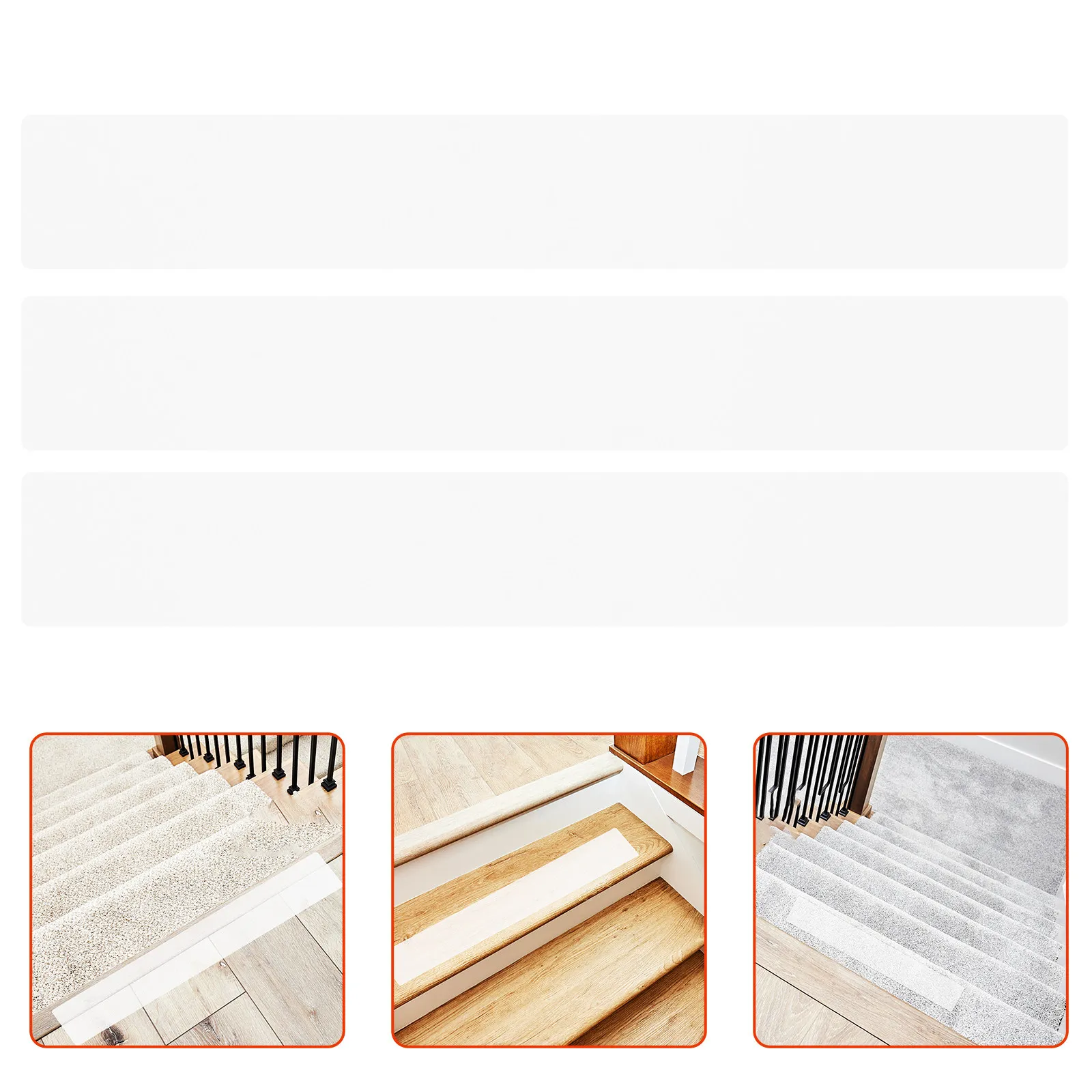 4Pcs Waterproof Peva Non Slip Tape Clear Peel Stick Stair Treads Anti Slip Step Grips Indoor Outdoor Safety Traction